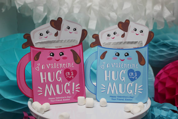 “Hug in a Mug” Hot Cocoa Kids Valentine