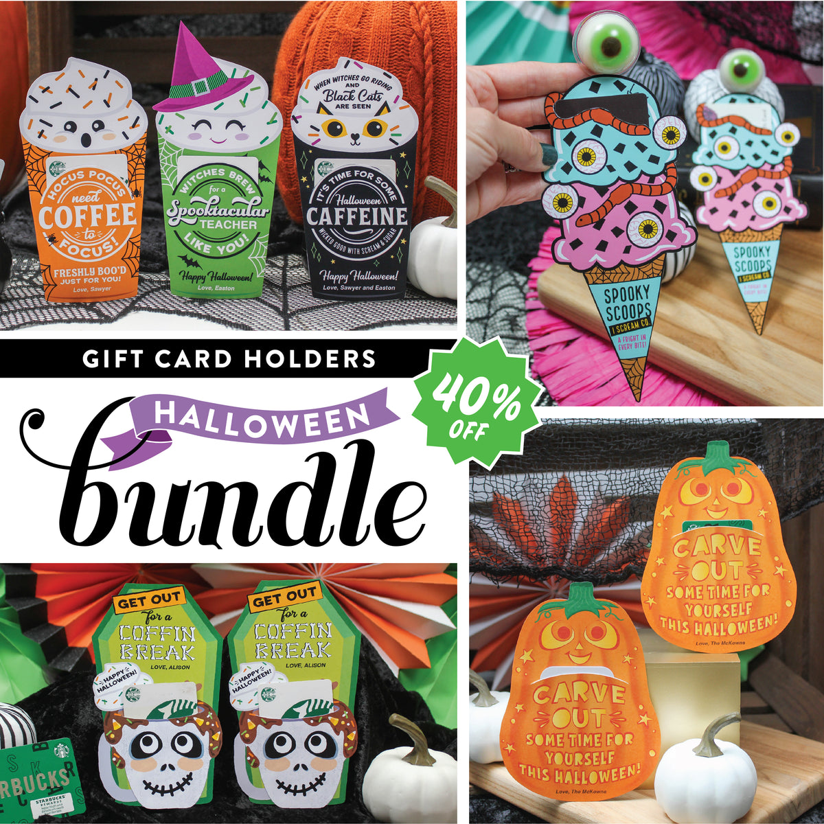Halloween Bundle: Gift Card Holders