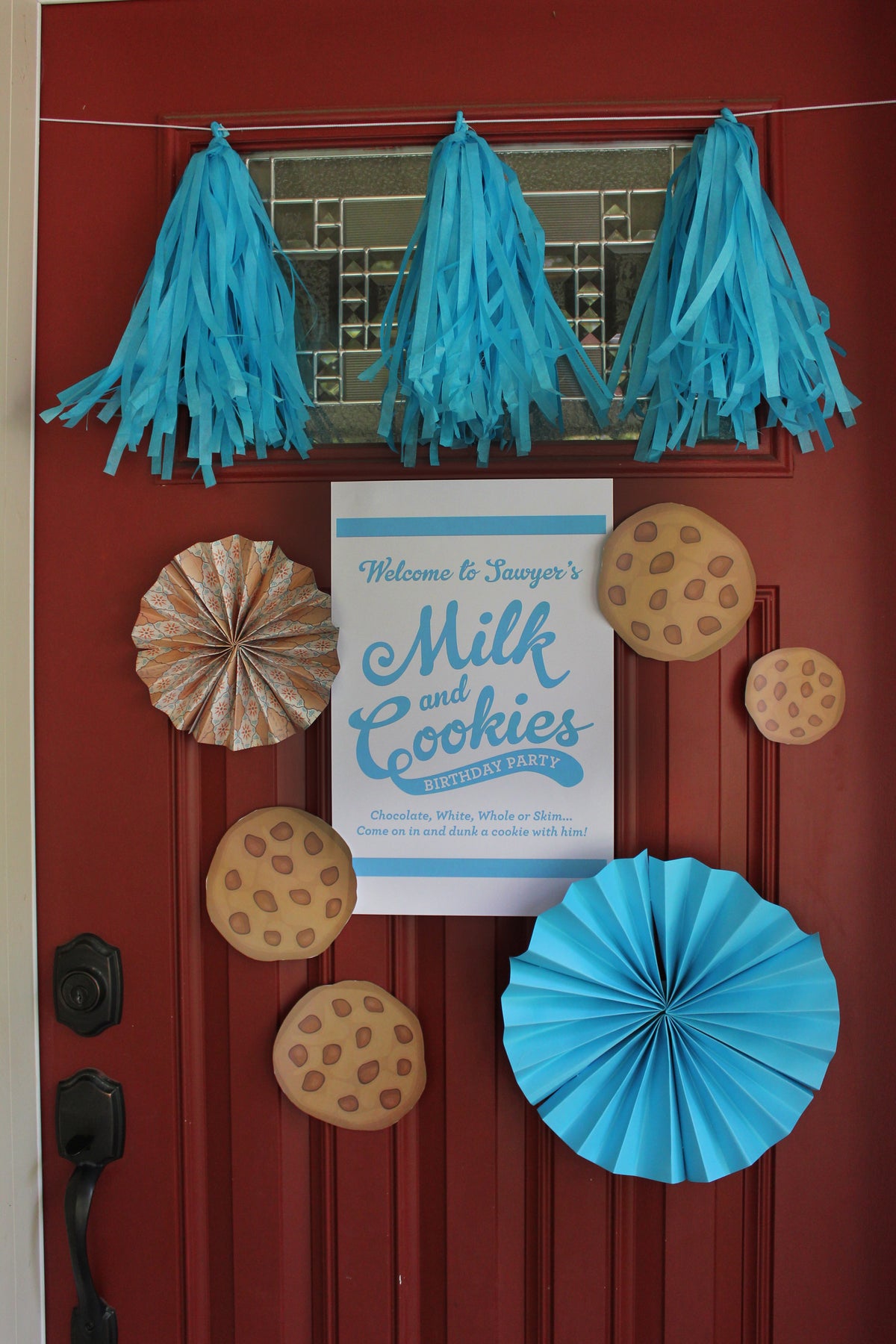 Milk and Cookies Party Welcome Sign