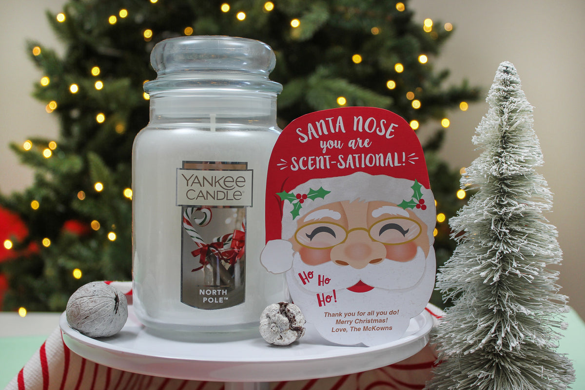 Santa Nose Scented Candle Gift Tag