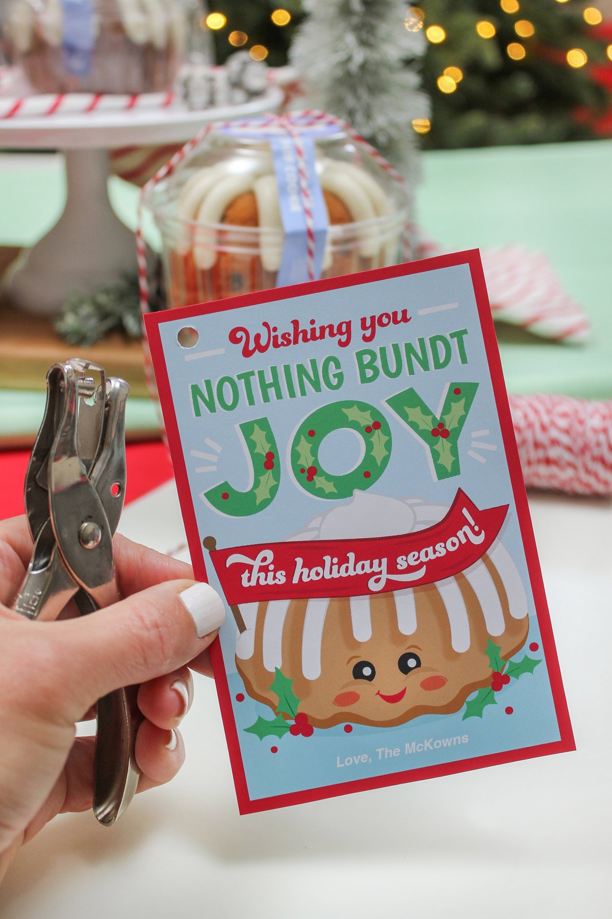 Bundt Cake Christmas Gift Tag
