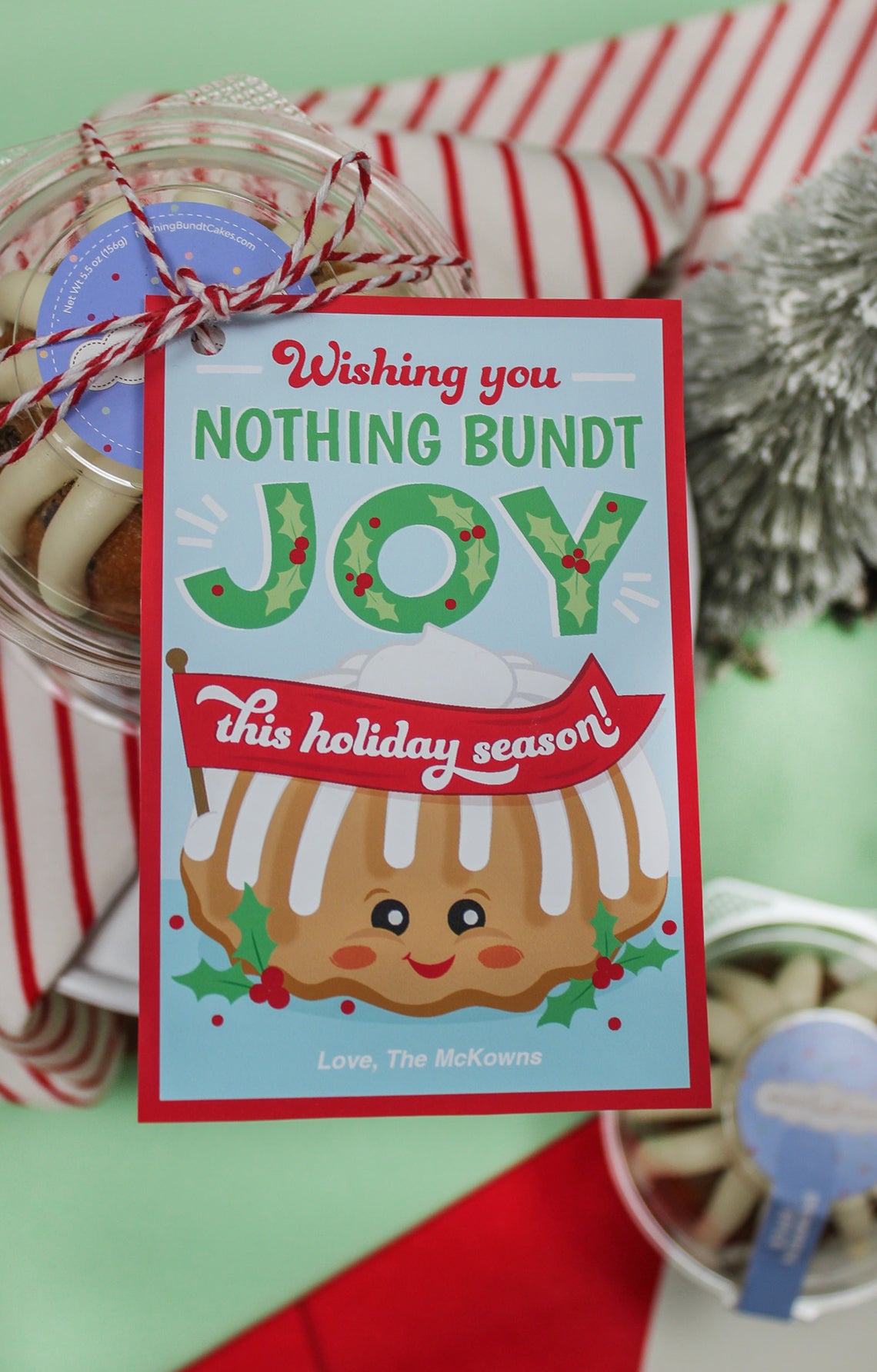Bundt Cake Christmas Gift Tag