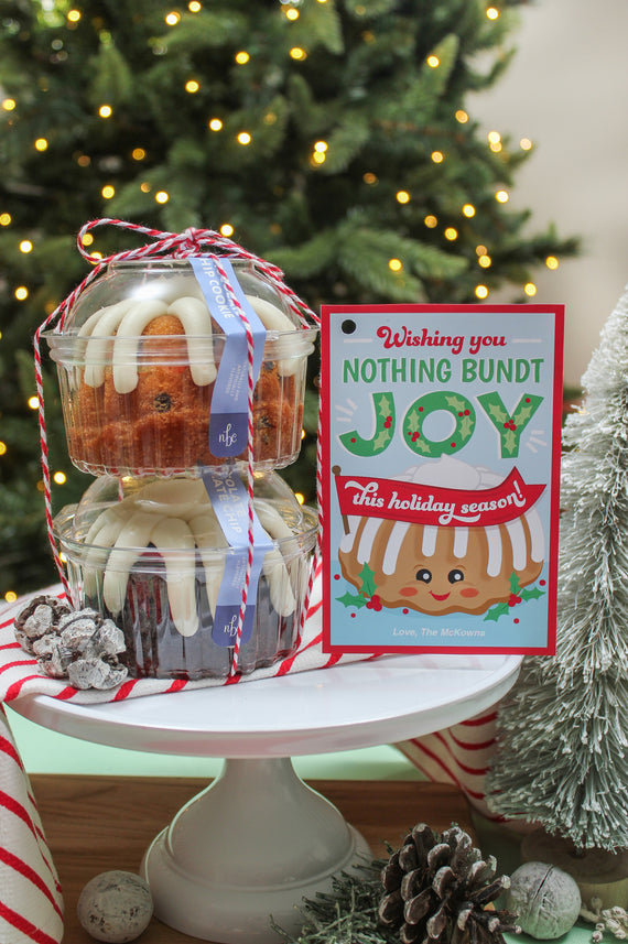 Bundt Cake Christmas Gift Tag