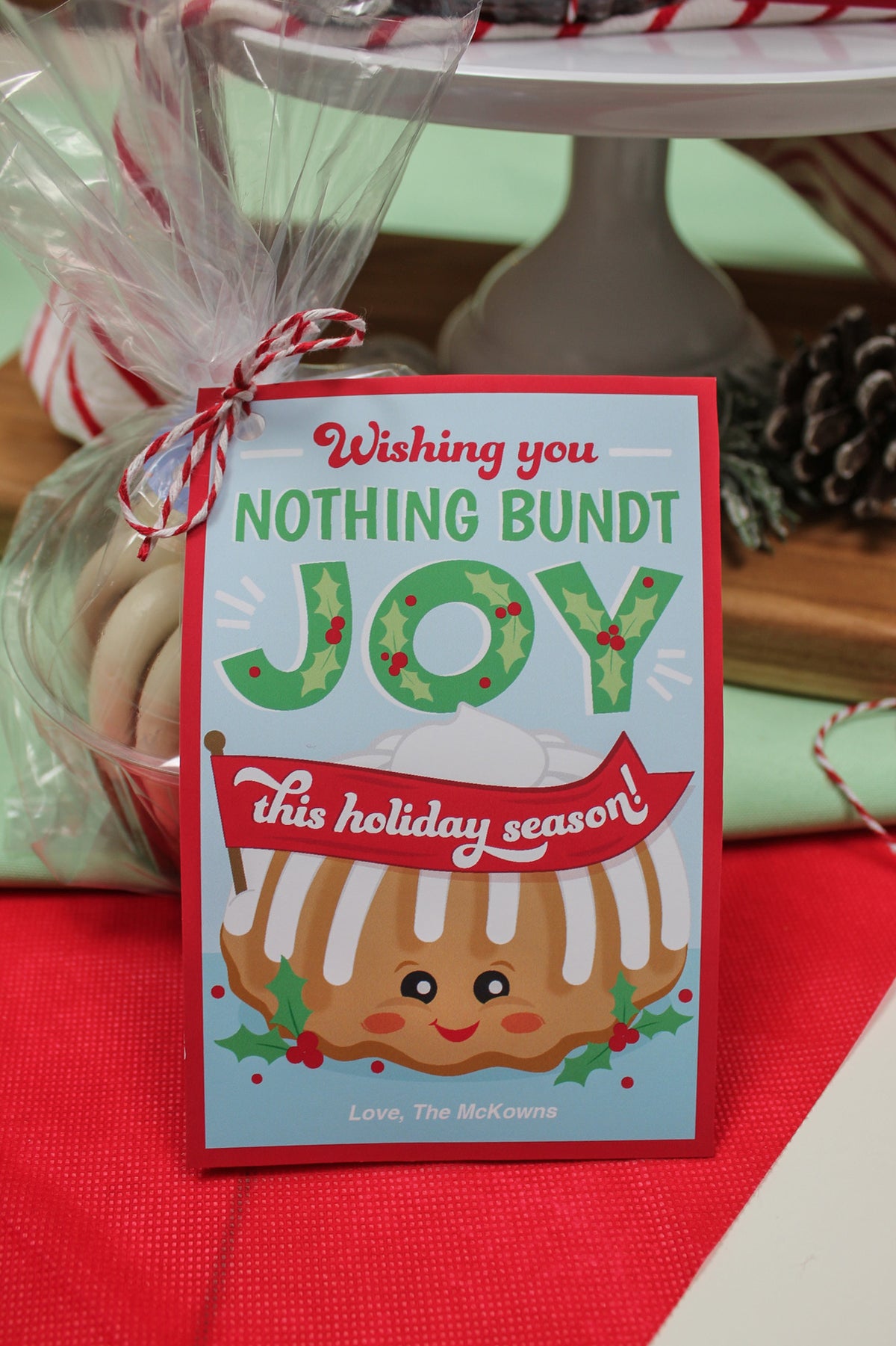 Bundt Cake Christmas Gift Tag