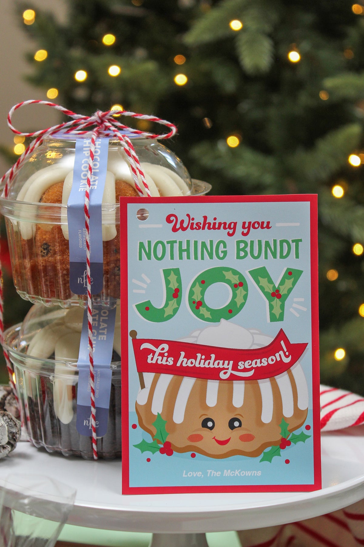 Bundt Cake Christmas Gift Tag