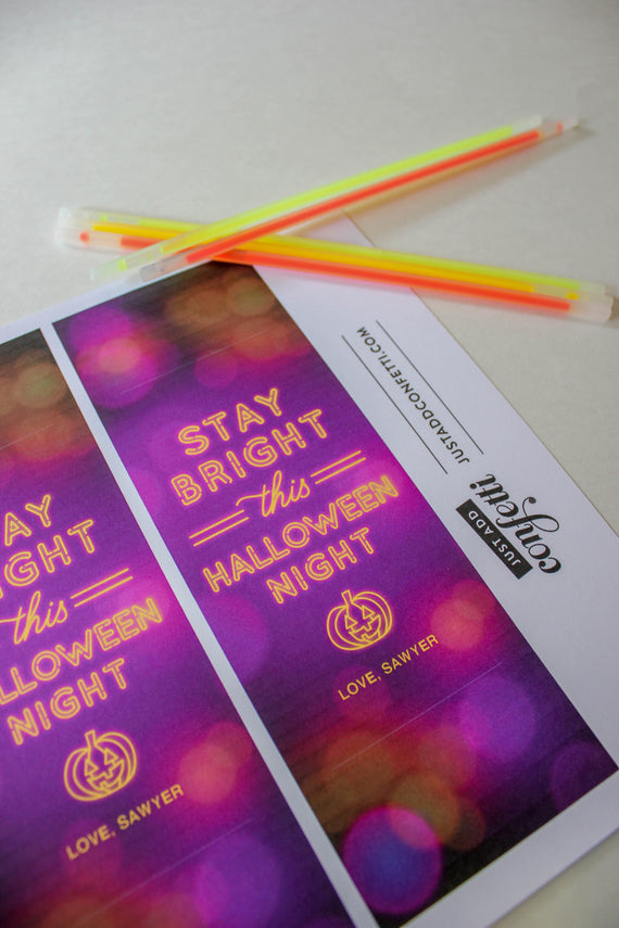 “Stay Bright” Halloween Glow Stick Gift