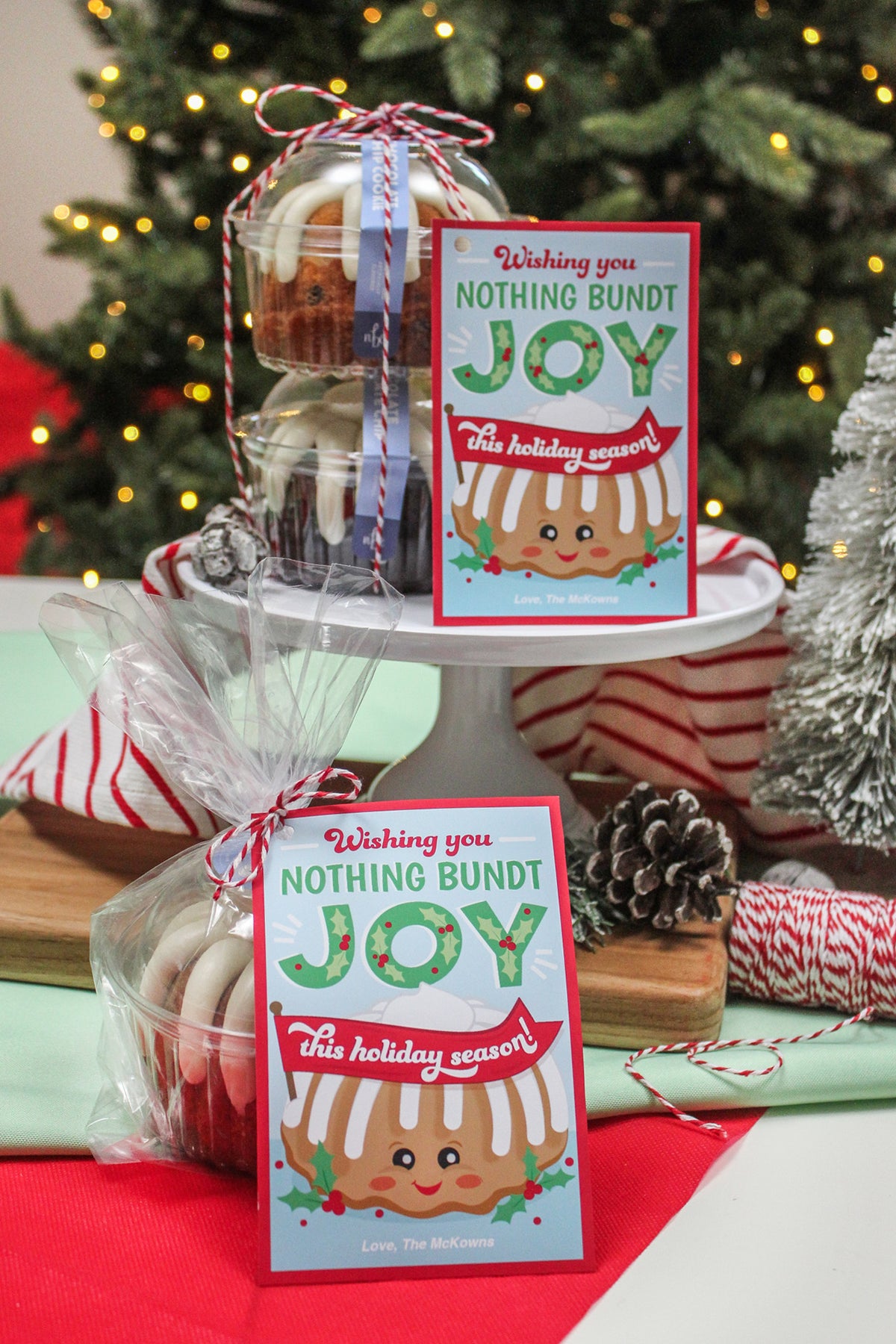 Bundt Cake Christmas Gift Tag