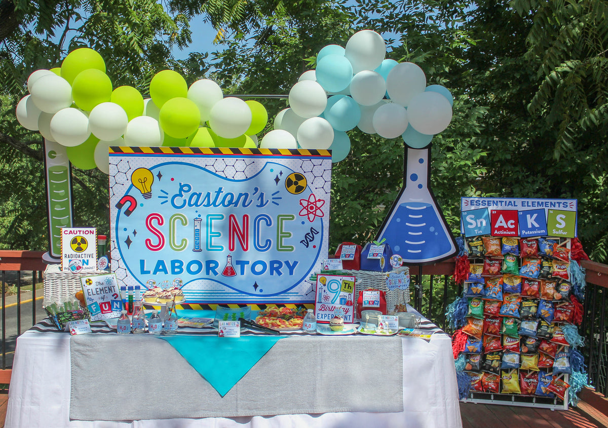 Science Party Backdrop Sign