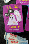 “Scare the Boo Boos Away” Halloween Band-Aid label