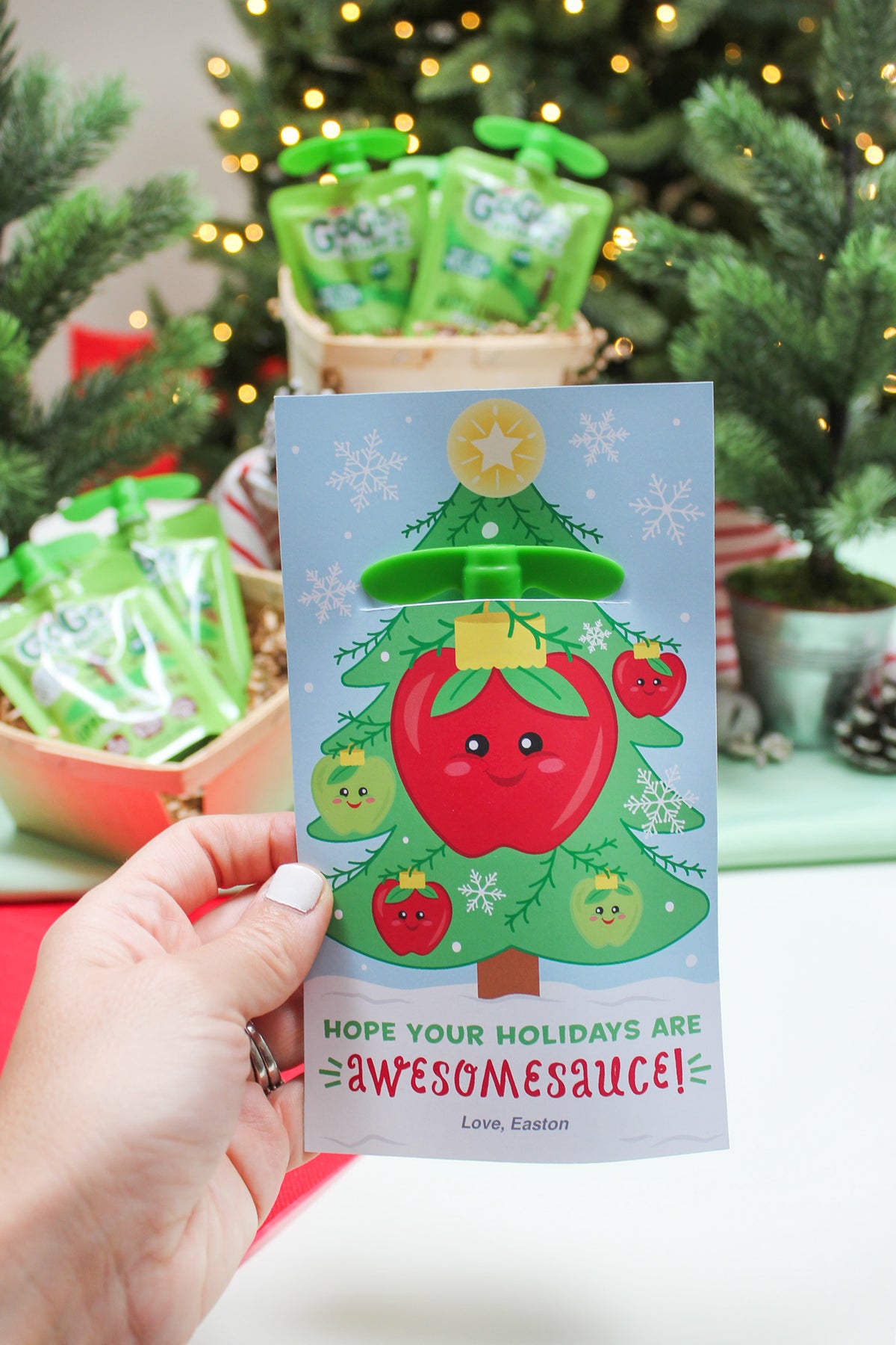 Applesauce Christmas Tree Treat