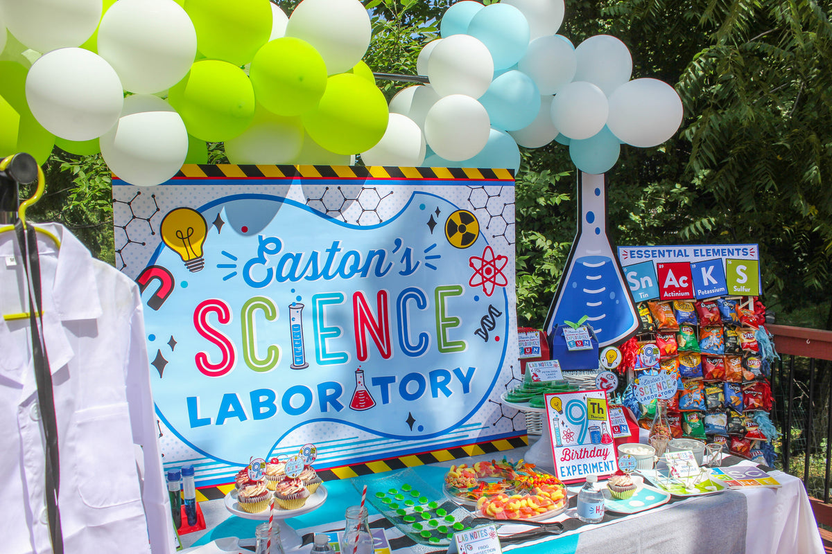 Science Party Backdrop Sign