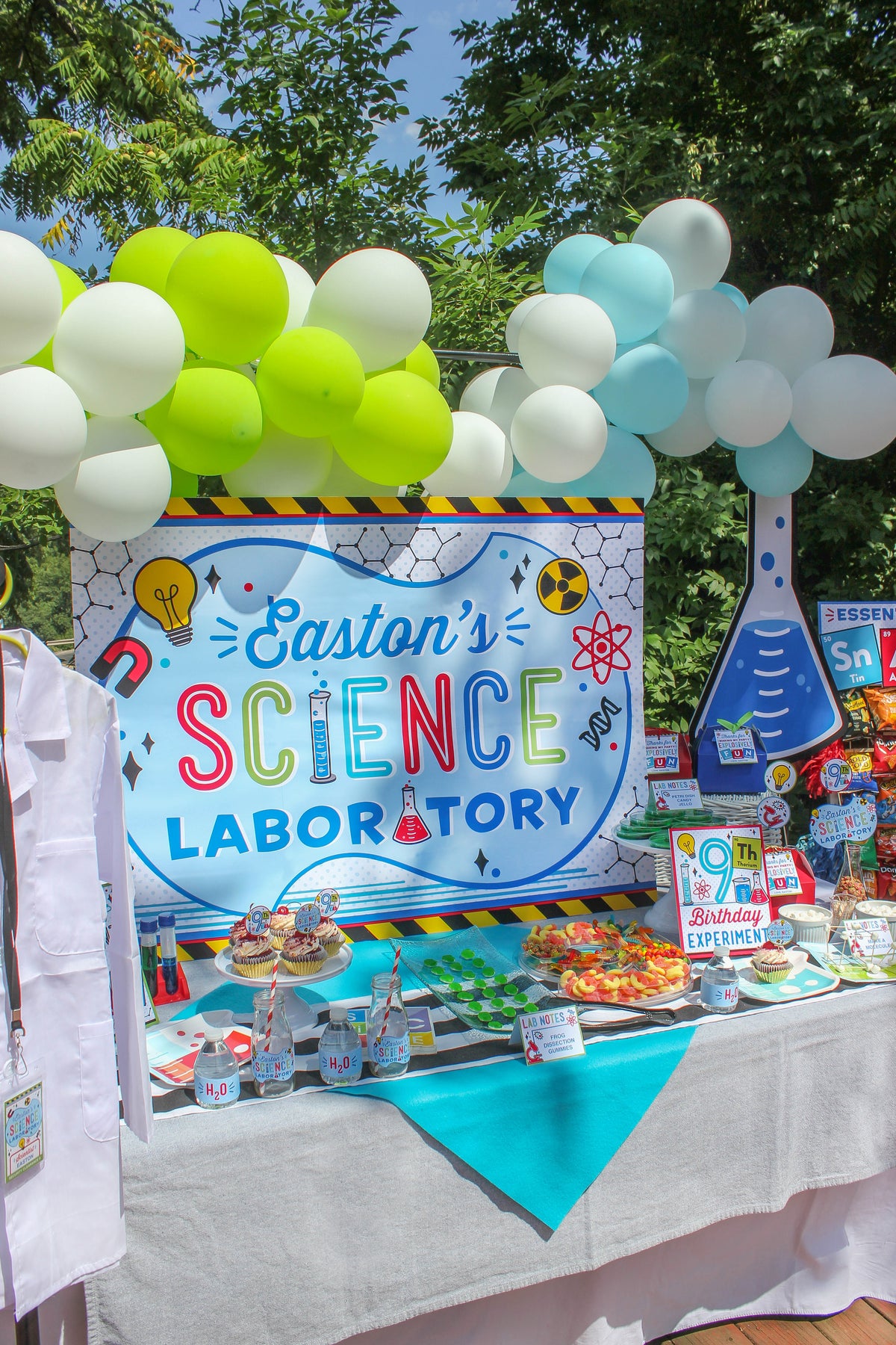 Science Party Backdrop Sign