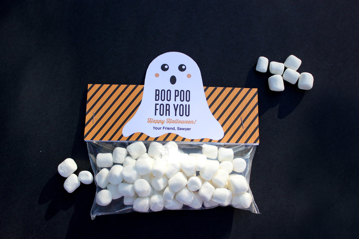 Boo Poo Halloween Treat Bag Topper