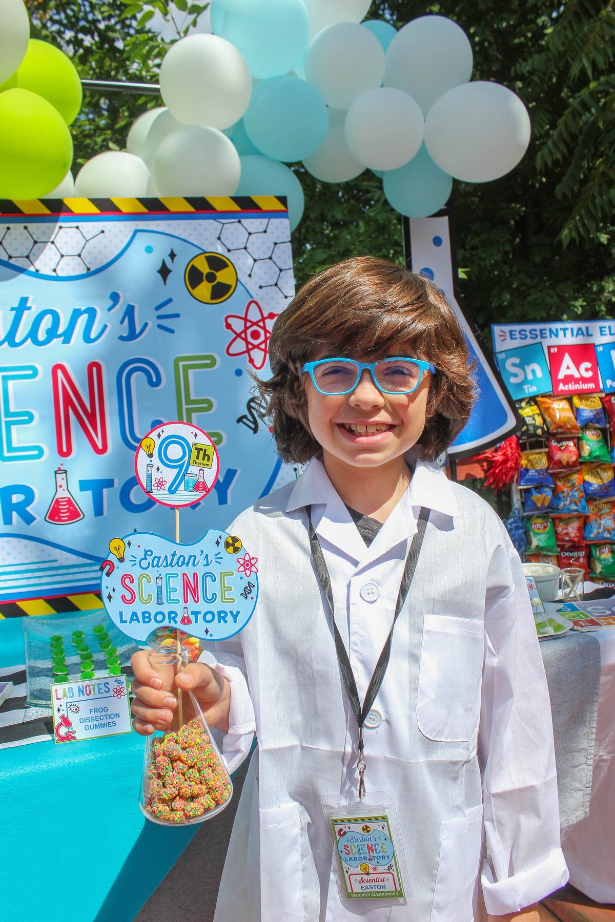 Science Party Backdrop Sign