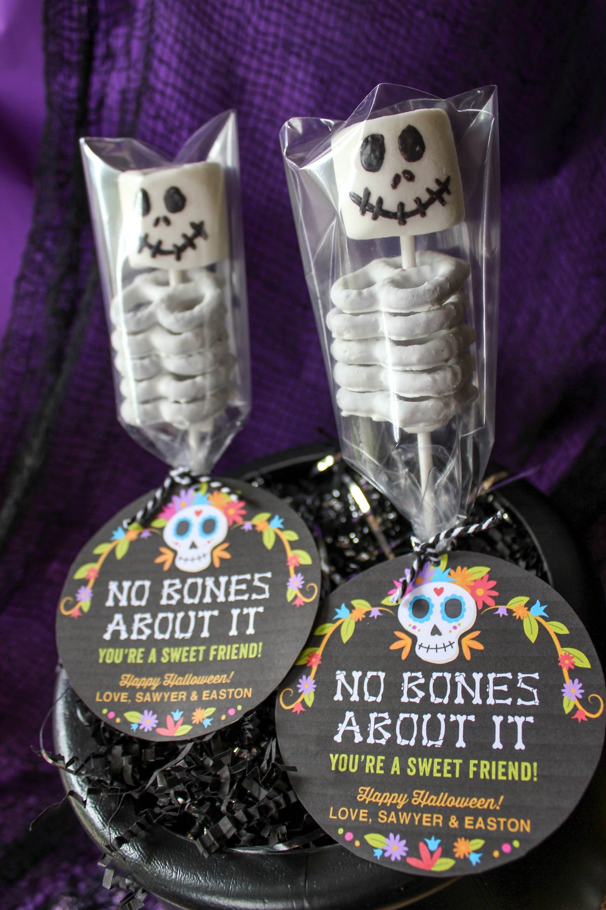 “No Bones About It You're a Sweet Friend” Halloween Gift Tag