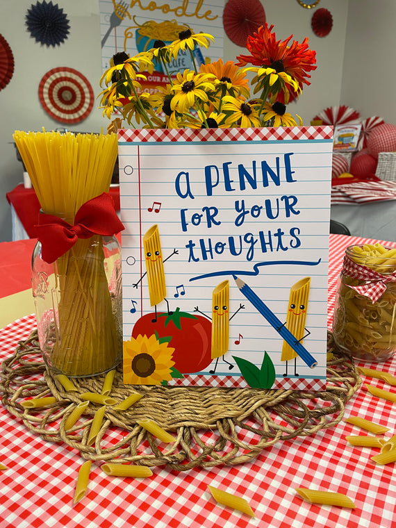 Back to School Teacher Appreciation Pasta Party Decor Pack