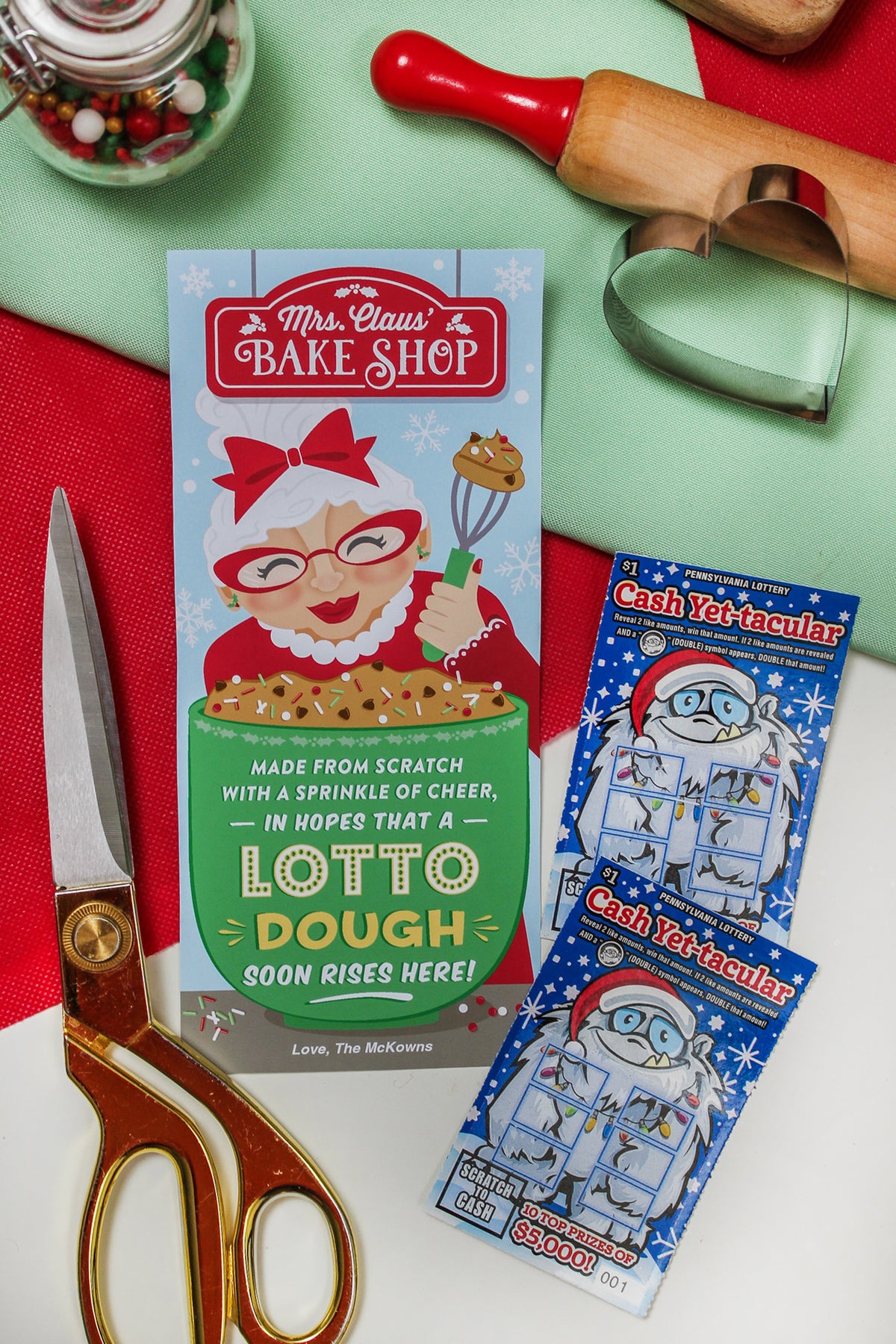"Lotto Dough" Lottery Ticket Christmas Gift