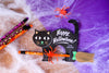 Black Cat Riding Pencil Broom Halloween gift