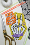 Peace Sign Skeleton Hand Halloween Glow Stick Gift