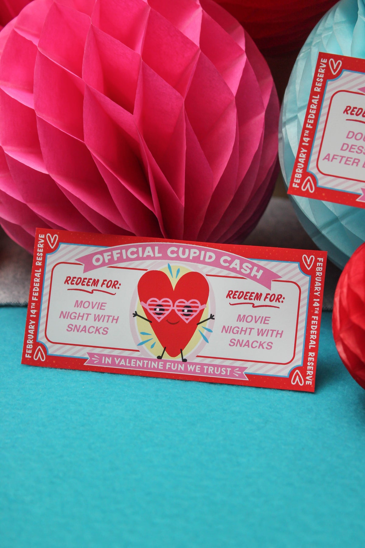 Valentine's Day Play Money Reward Coupons