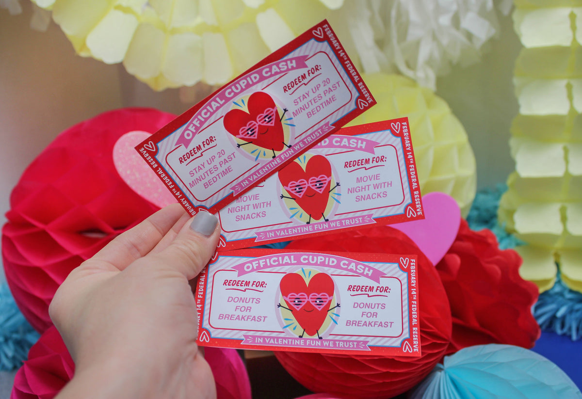 Valentine's Day Play Money Reward Coupons