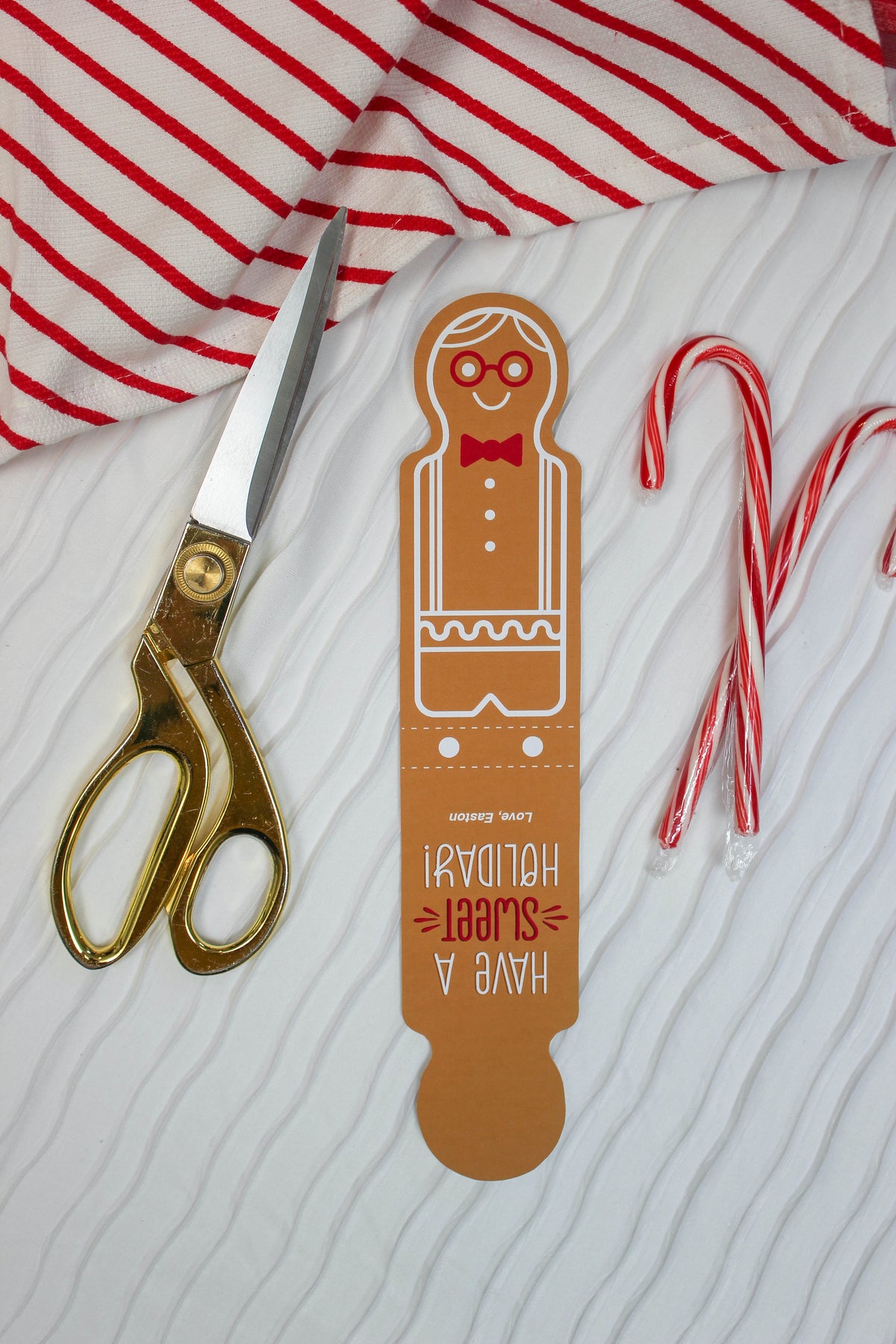 Gingerbread Boy and Girl Candy Cane Treats