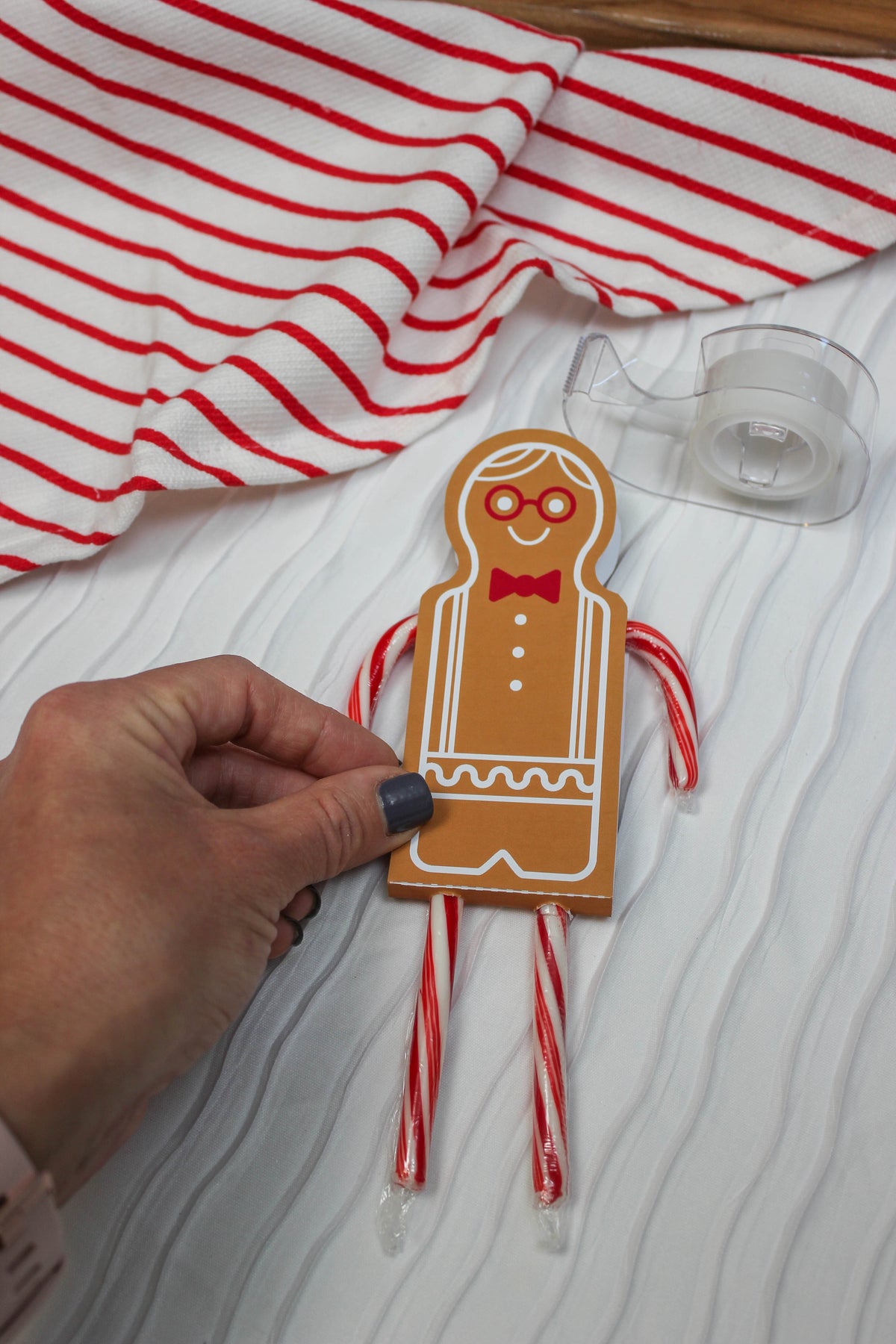 Gingerbread Boy and Girl Candy Cane Treats