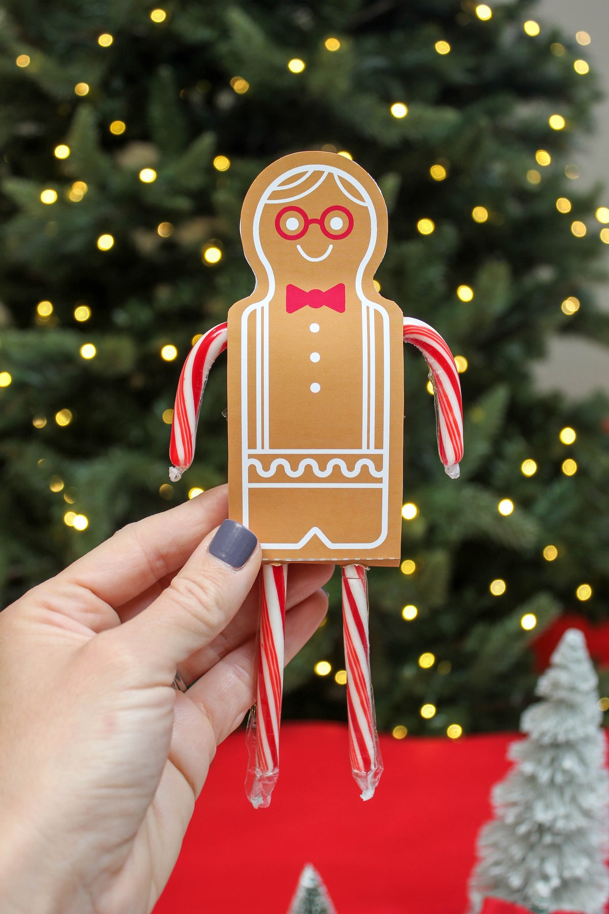 Gingerbread Boy and Girl Candy Cane Treats