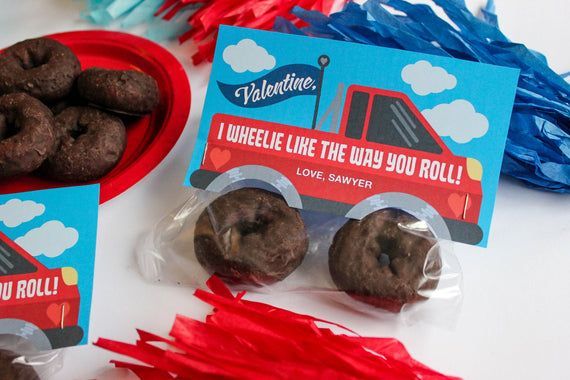 Donut Monster Truck Kids Valentine