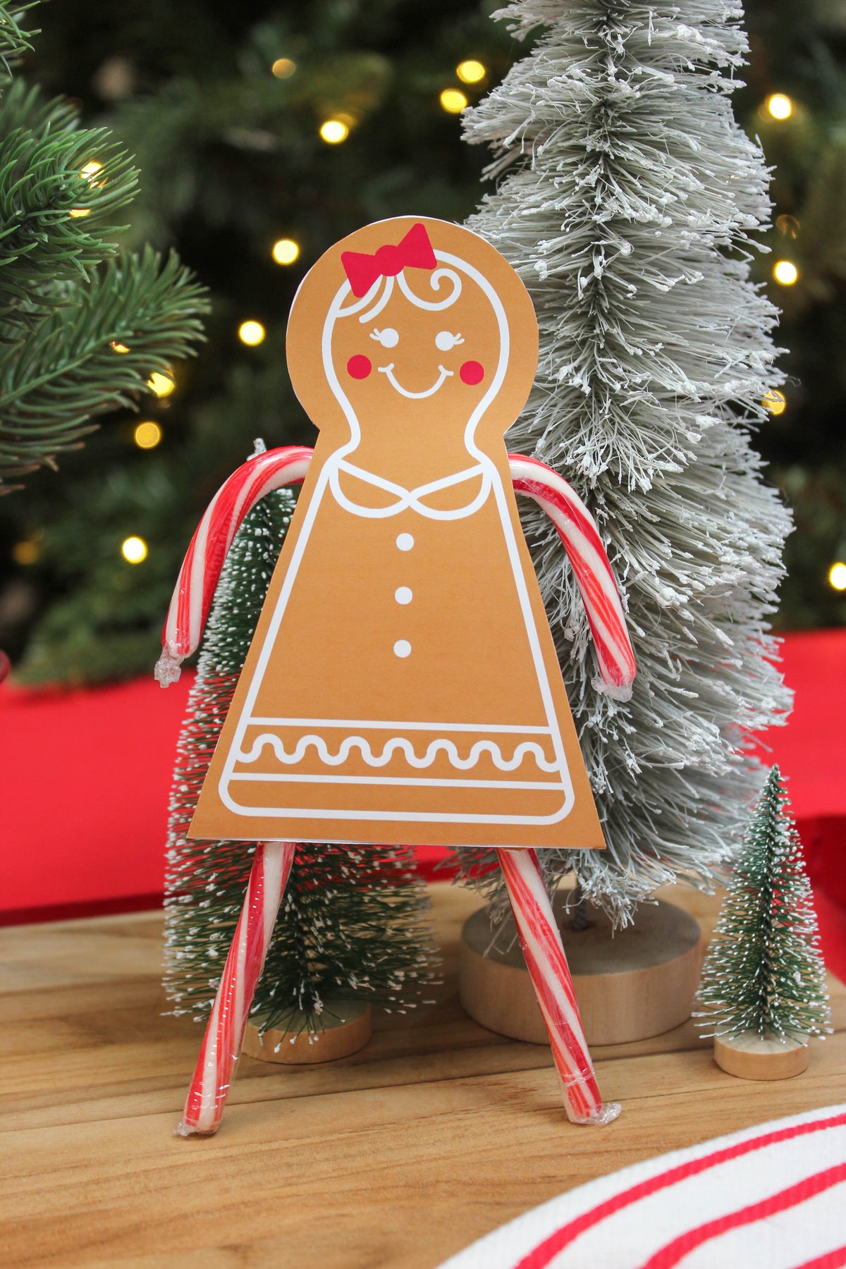 Gingerbread Boy and Girl Candy Cane Treats