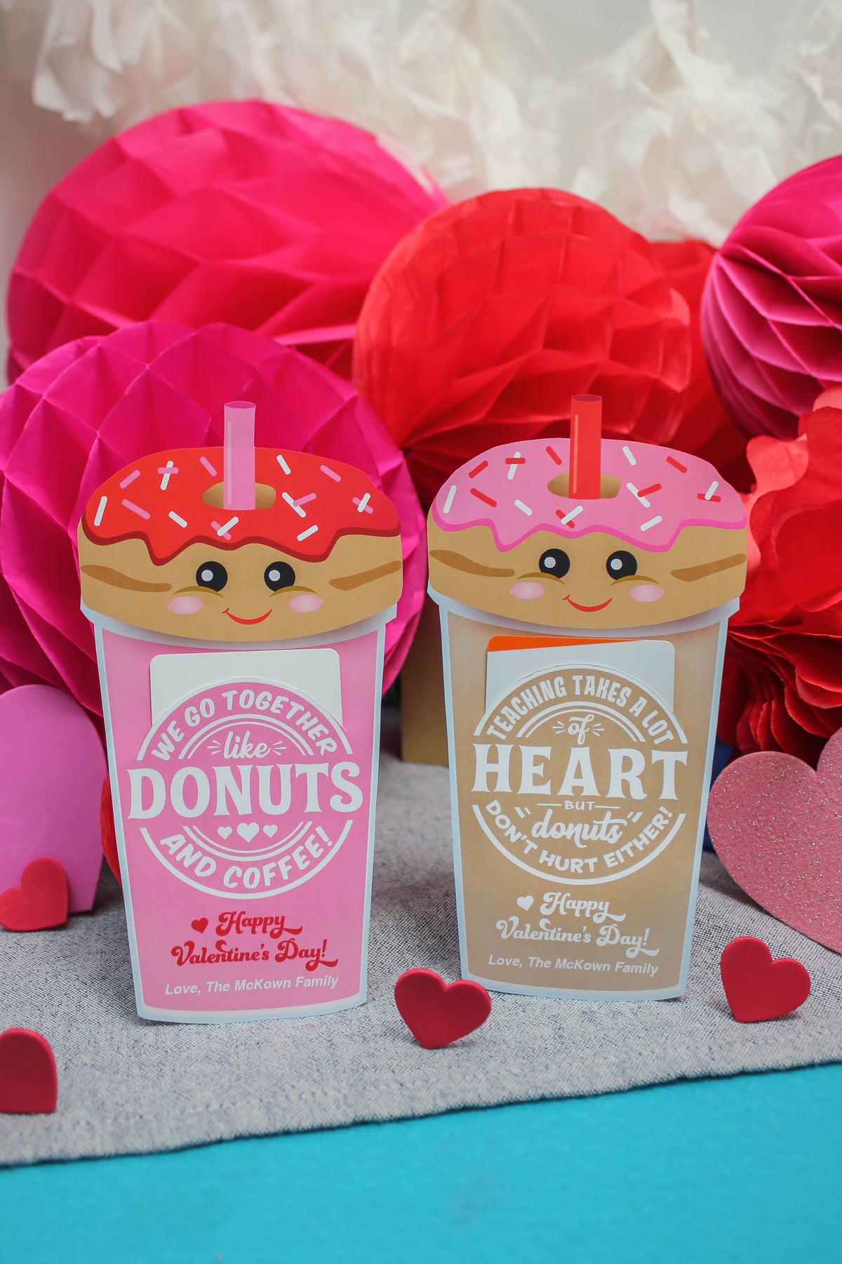 Donuts and Coffee Valentine's Day Gift Card Holder