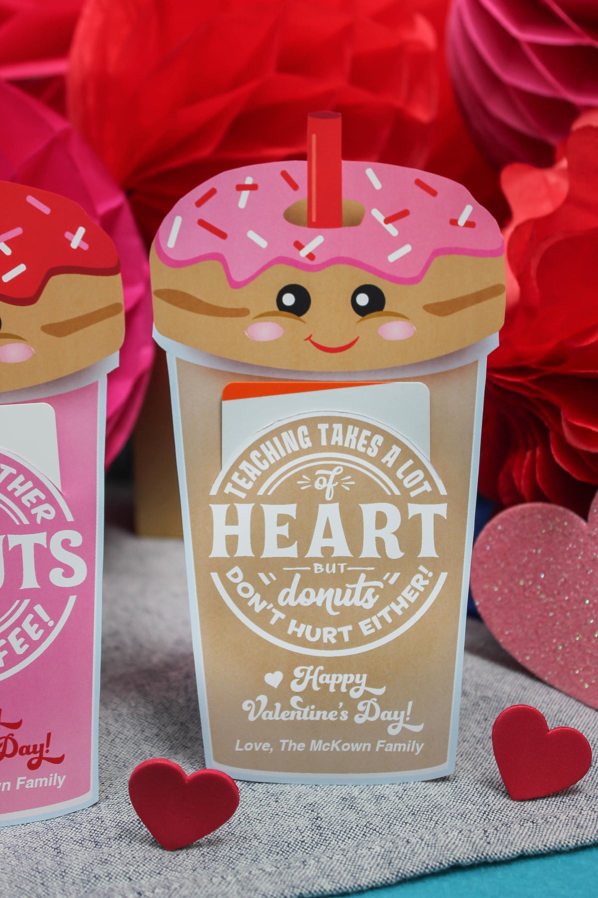 Donuts and Coffee Valentine's Day Gift Card Holder