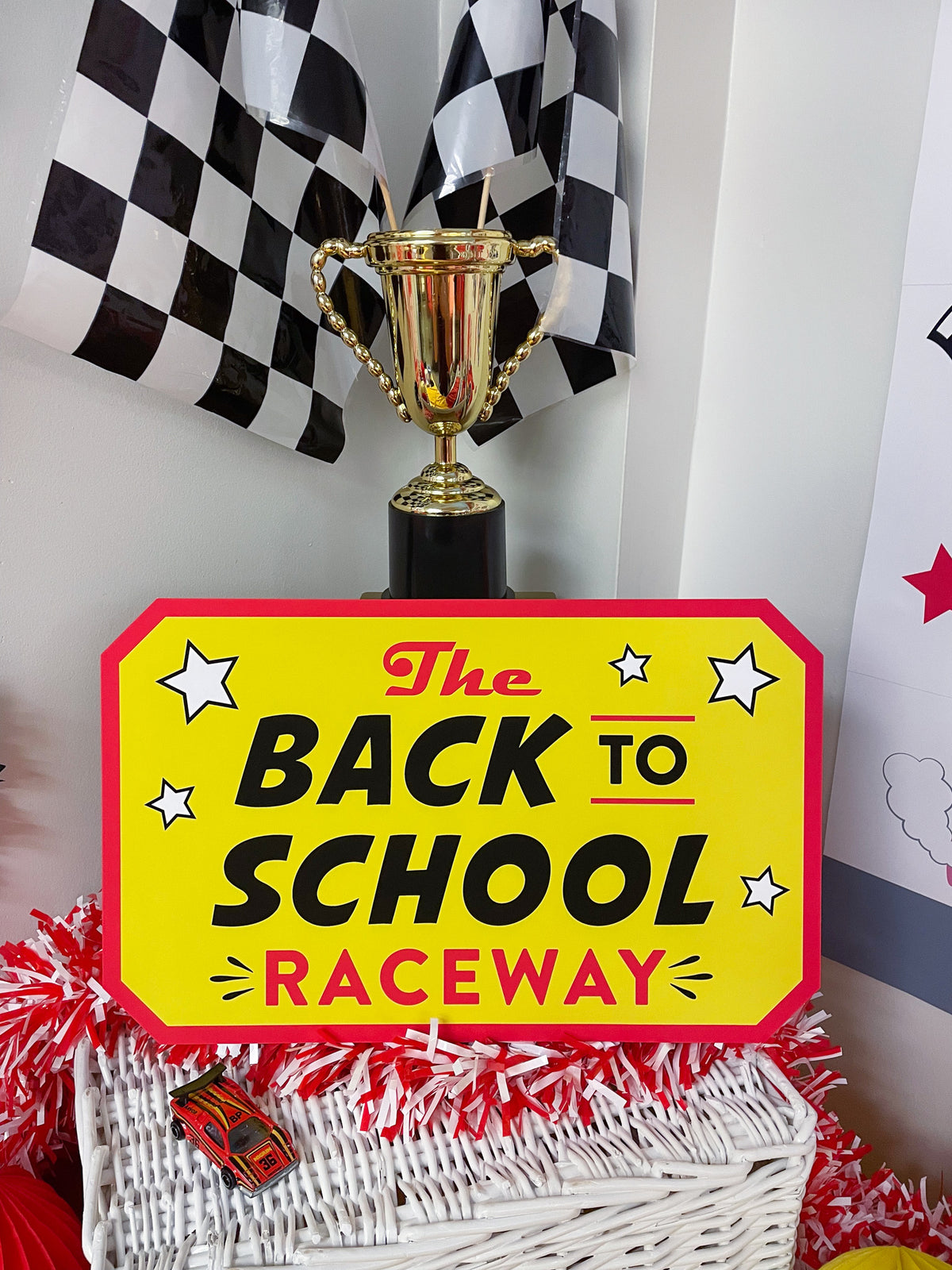 "Start Your Engines" Back to School Teacher Appreciation Luncheon Decor Pack