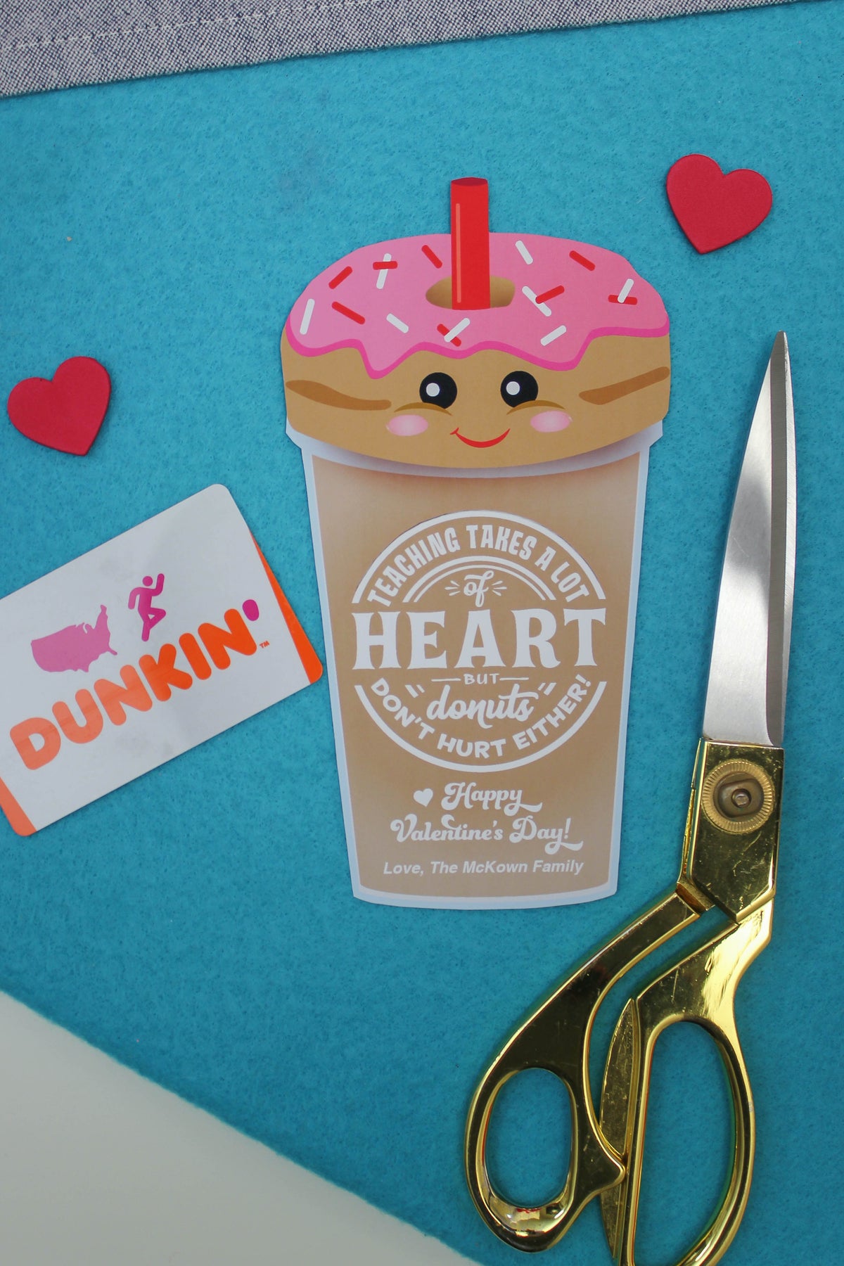 Donuts and Coffee Valentine's Day Gift Card Holder