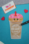 Donuts and Coffee Valentine's Day Gift Card Holder