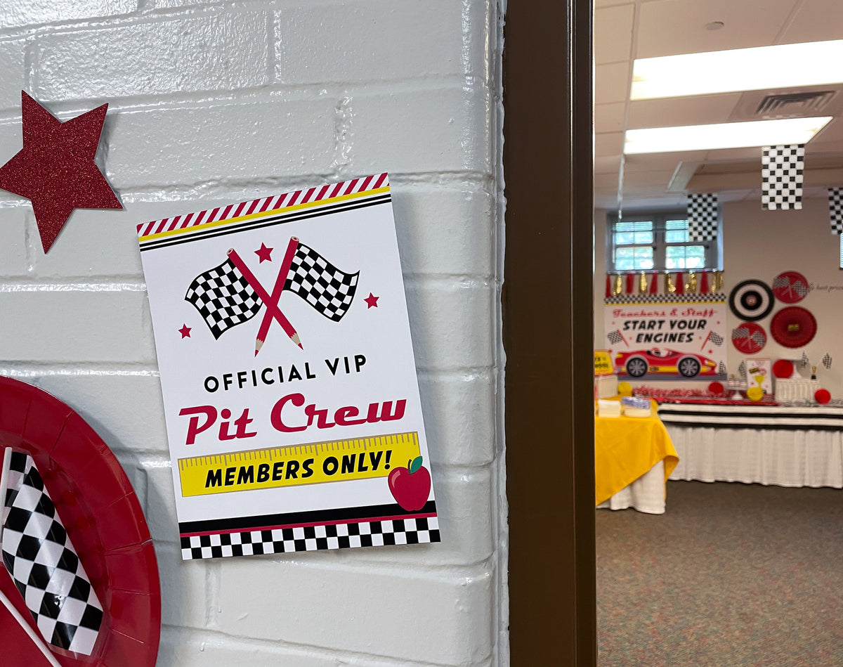 "Start Your Engines" Back to School Teacher Appreciation Luncheon Decor Pack