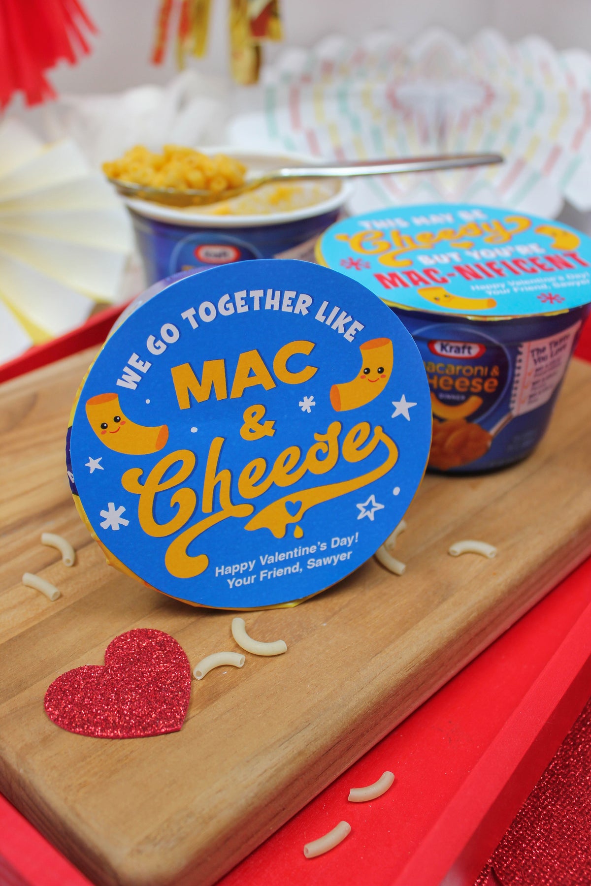 Mac and Cheese Kids Valentines