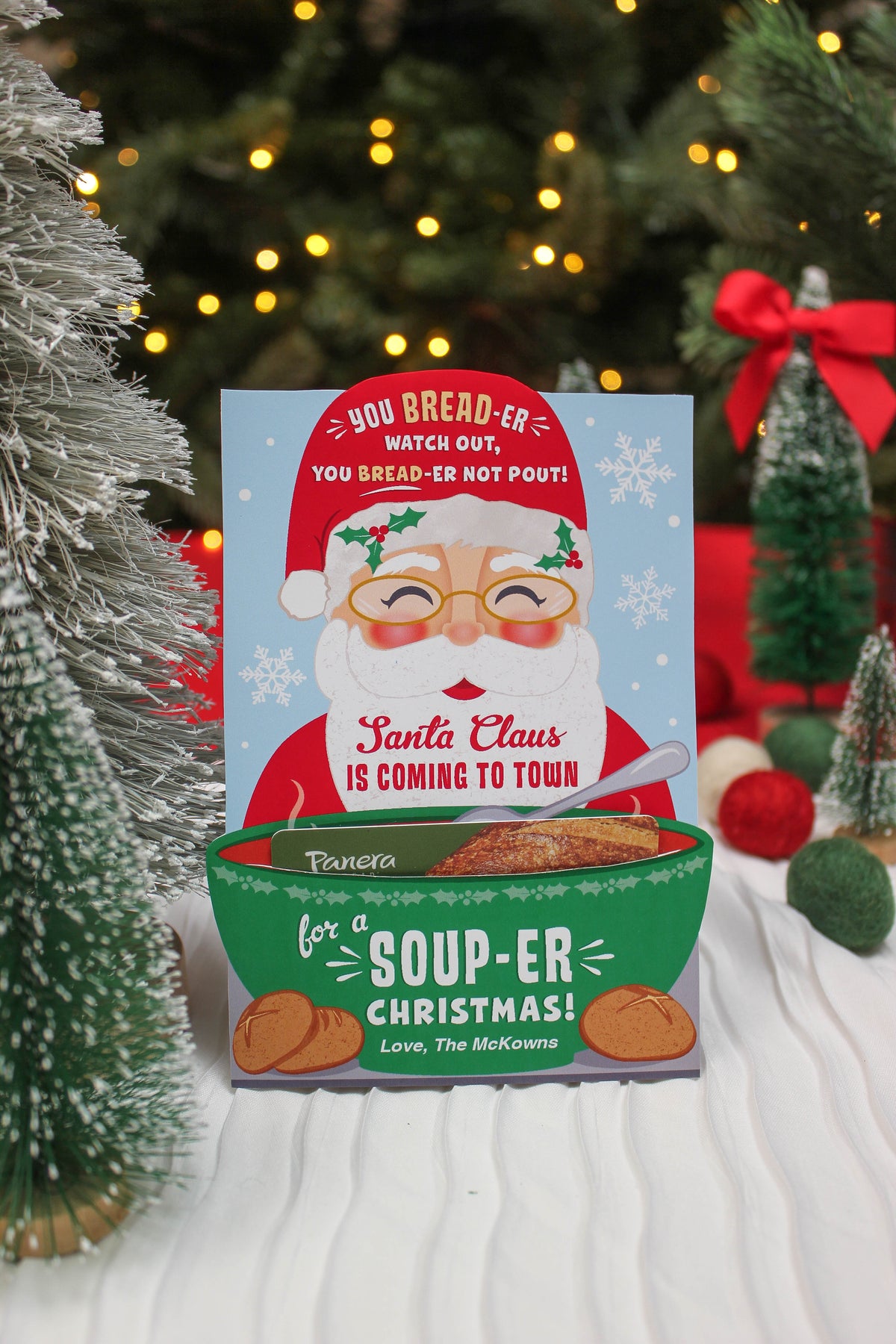 Christmas Soup & Bread Gift Card Holder