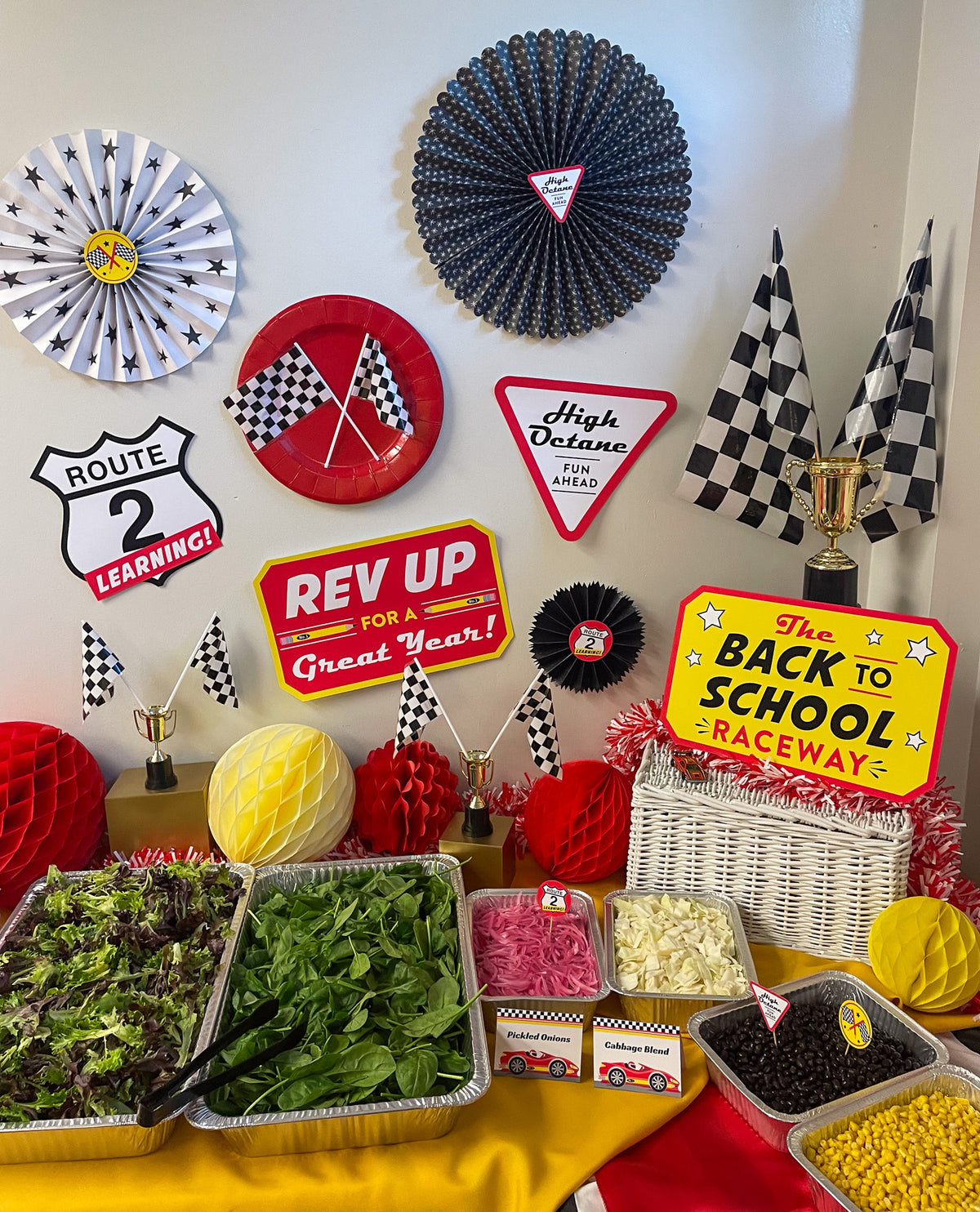 "Start Your Engines" Back to School Teacher Appreciation Luncheon Decor Pack