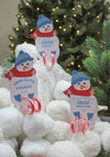 Skiing Snowmen Candy Cane Christmas Treats