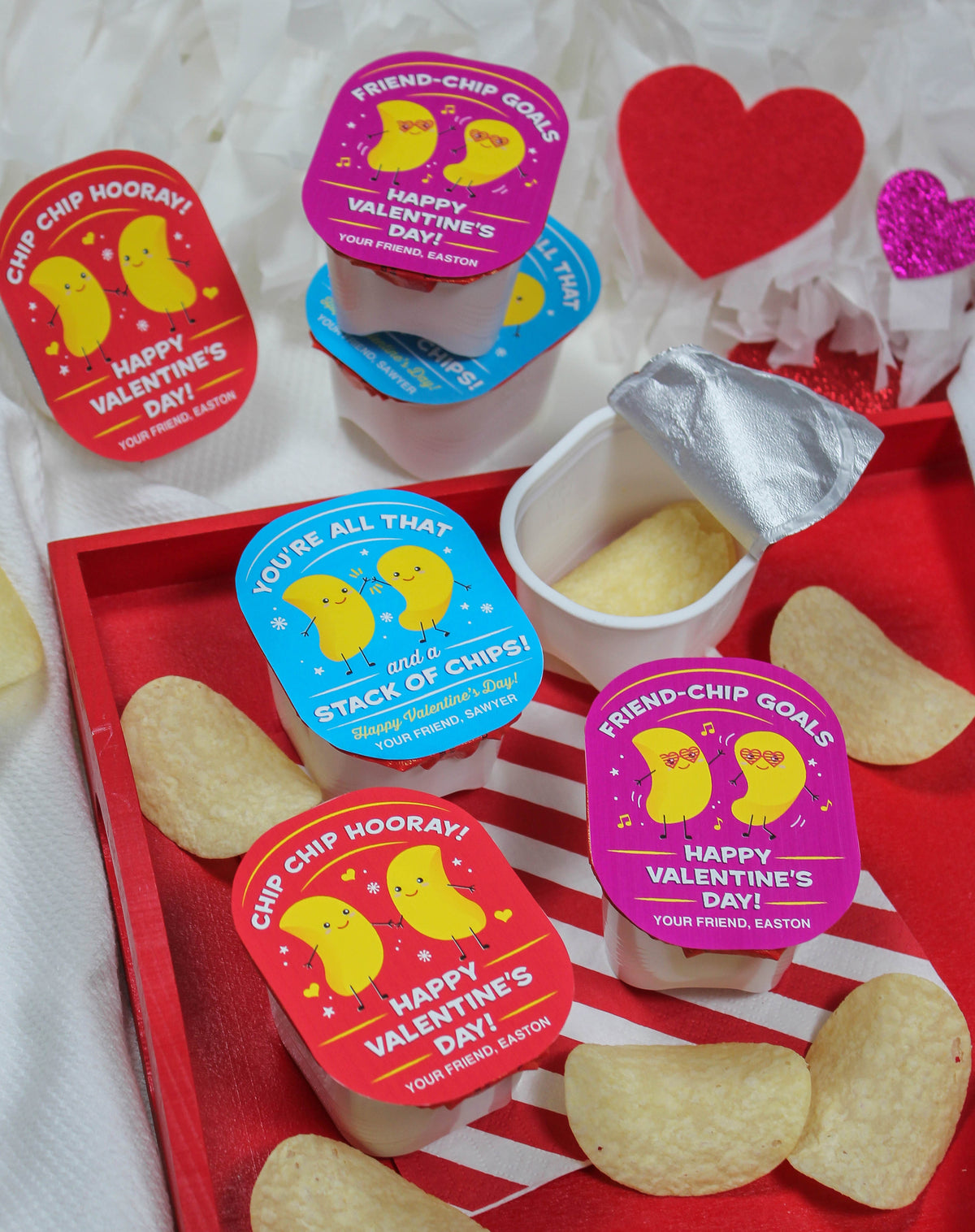 Valentine Chip Labels