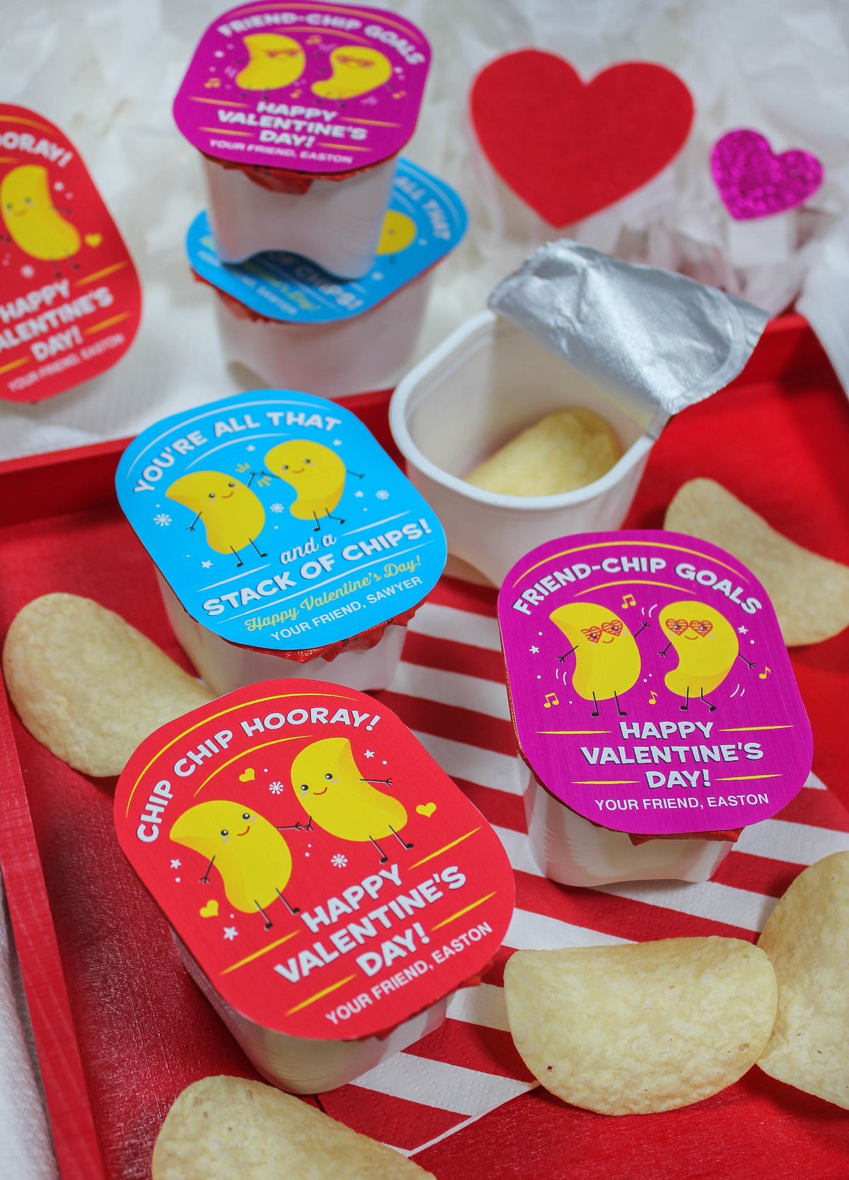 Valentine Chip Labels