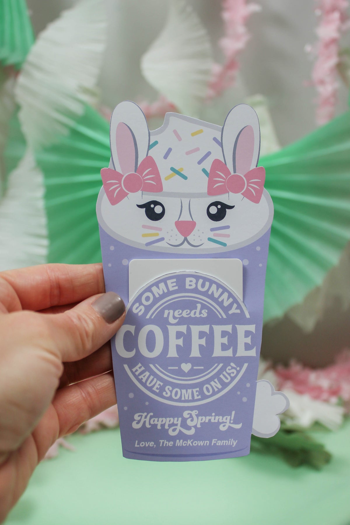 Easter Coffee Gift Card Holder