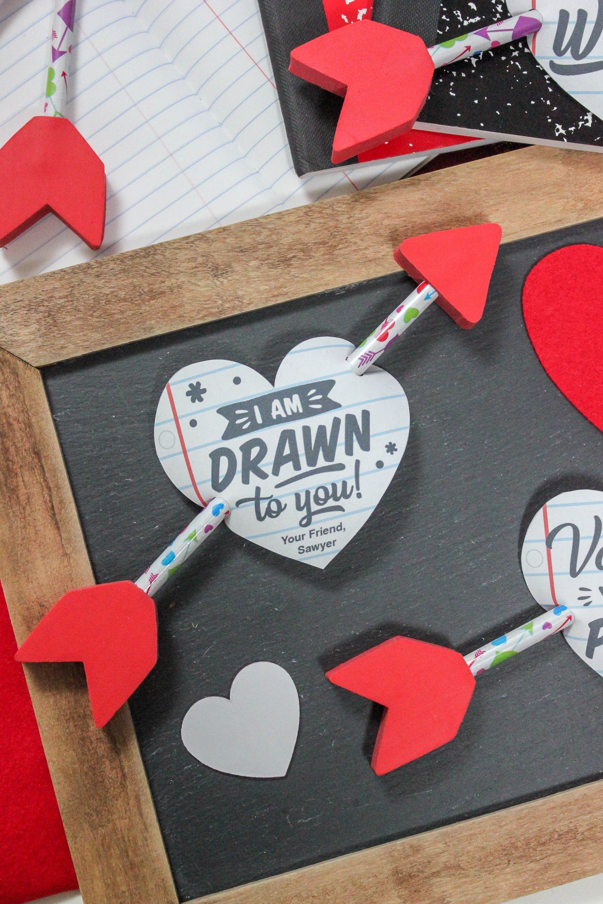 Notebook Hearts Classroom Valentines