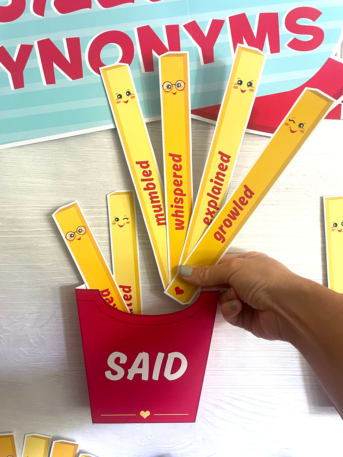Overused Words Synonym Bulletin Board Kit
