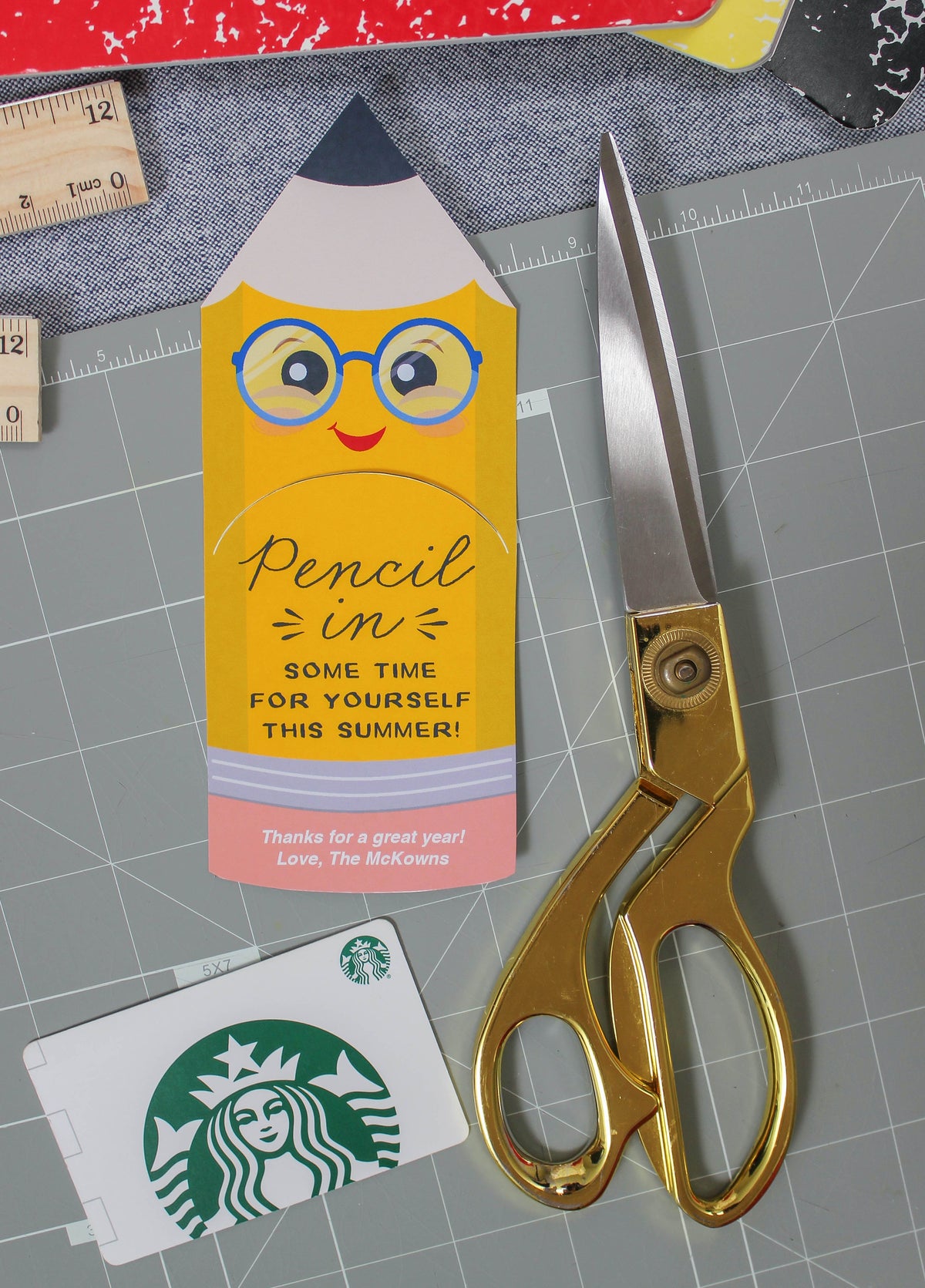 Pencil Gift Card Holder