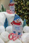 Skiing Snowmen Candy Cane Christmas Treats
