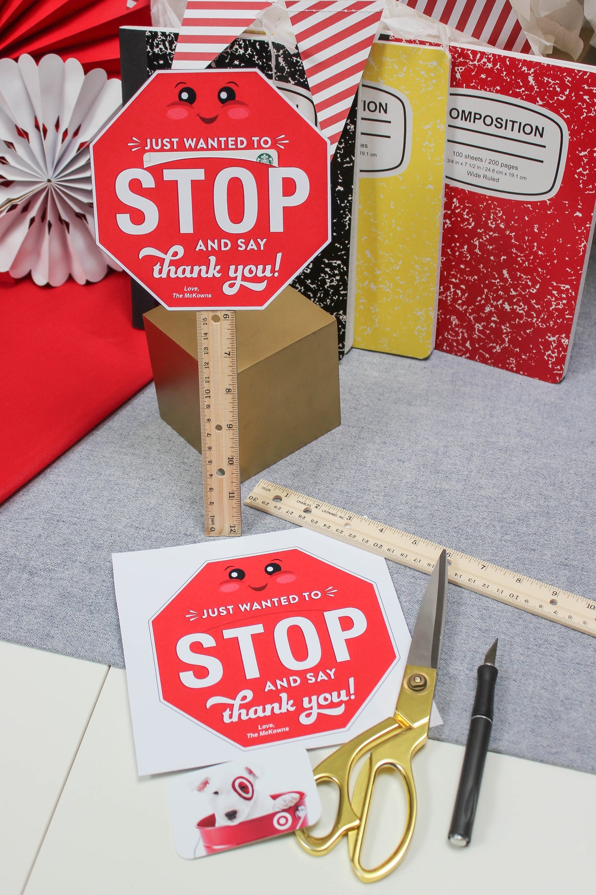 Stop Sign Crossing Guard Gift Card Holder