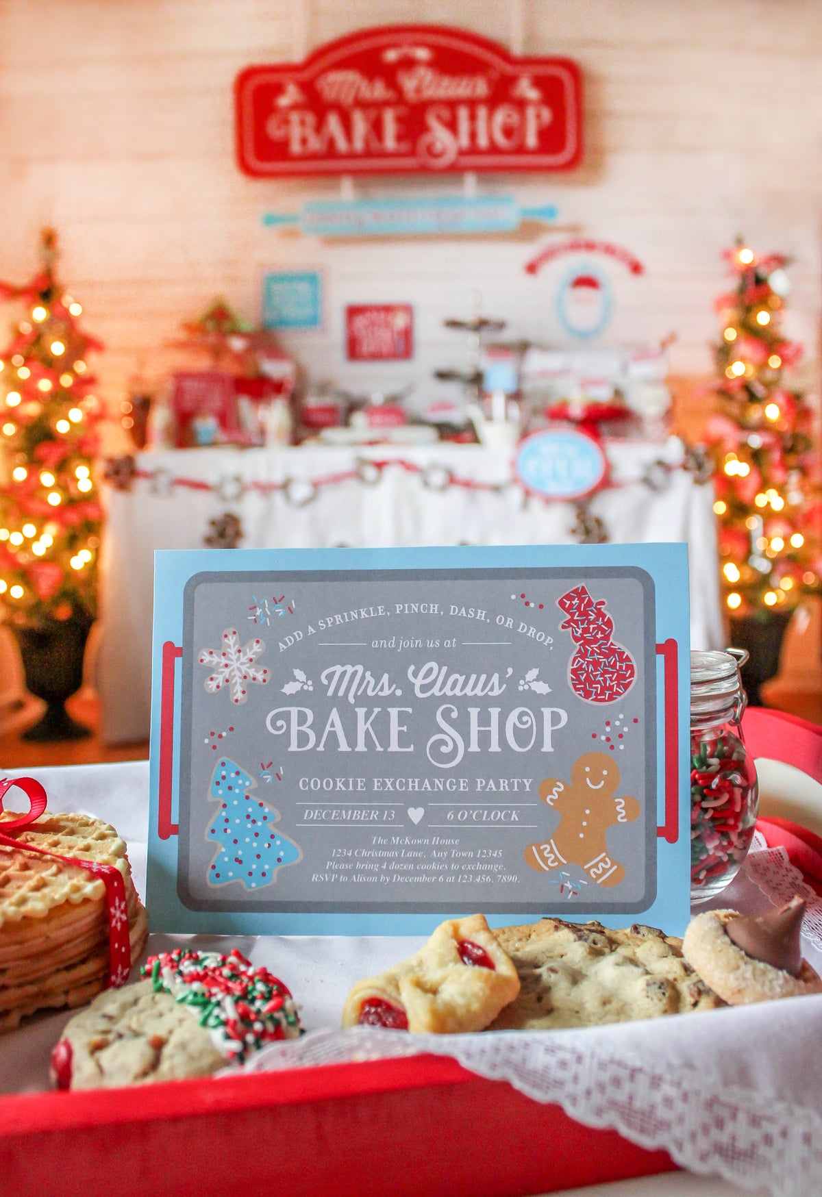 Mrs. Claus' Bake Shop Invitation