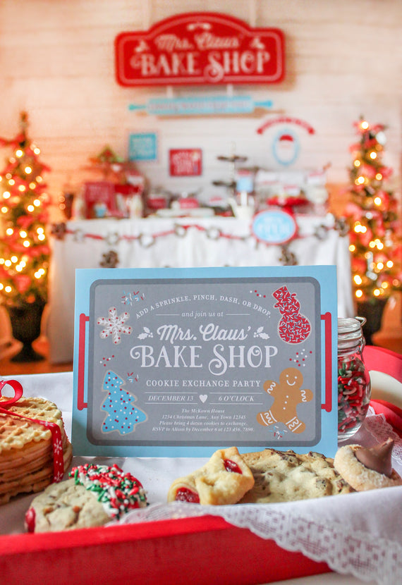 Mrs. Claus' Bake Shop Invitation